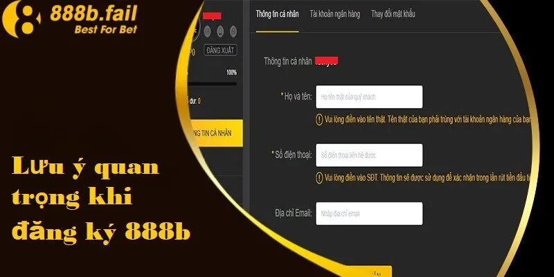 Hướng Dẫn Đăng Ký 888b Chi Tiết - Nhận Ưu Đãi Tân Thủ Hấp Dẫn 3 Lưu ý quan trọng khi đăng ký 888b lần đầu